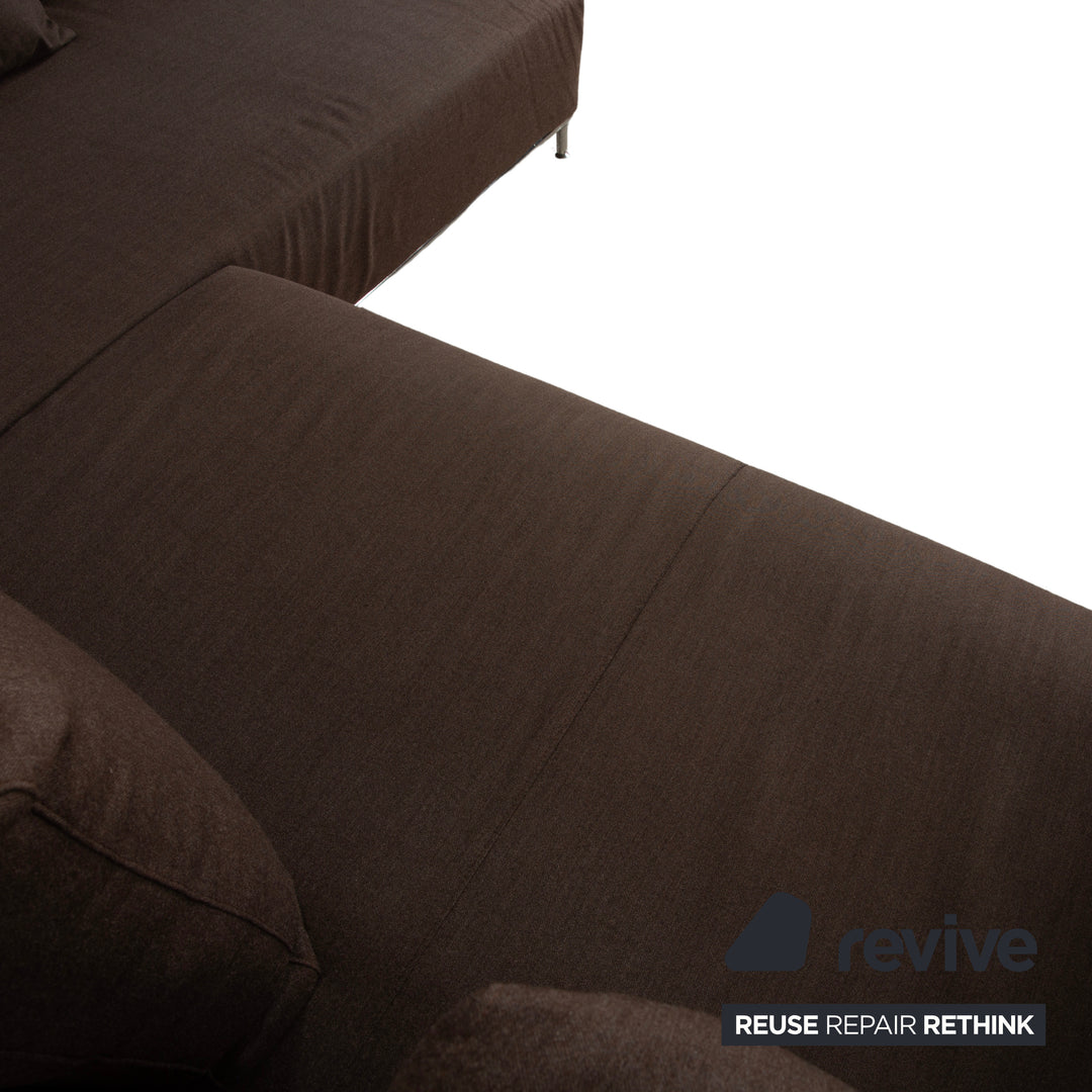 La Nuova Casa Granada Fabric Corner Sofa Brown Grey Mud Sofa Couch