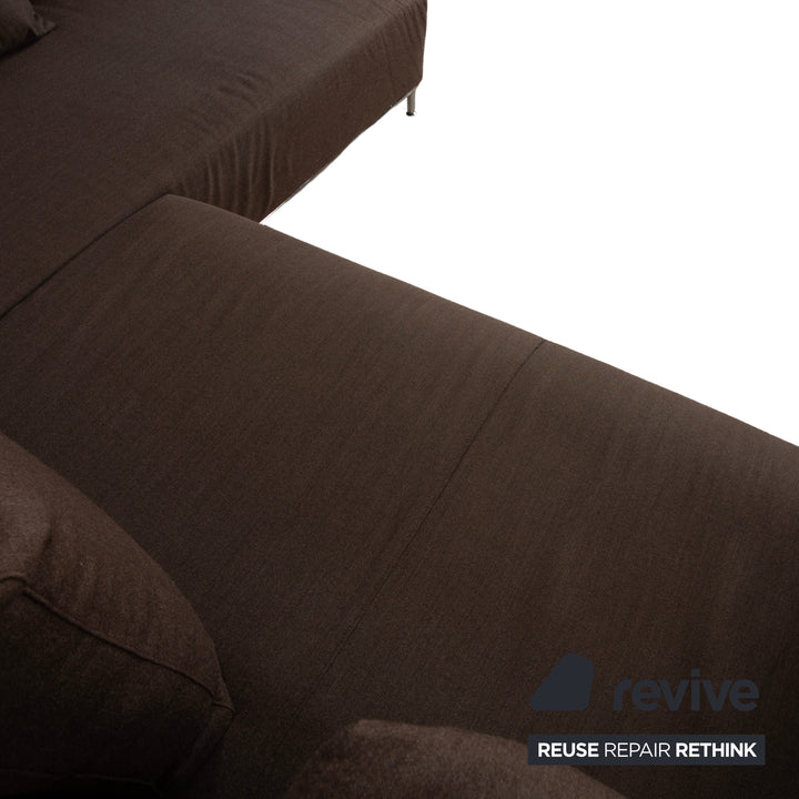 La Nuova Casa Granada Fabric Corner Sofa Brown Grey Mud Sofa Couch