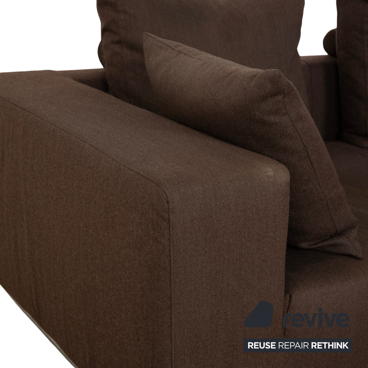 La Nuova Casa Granada Stoff Ecksofa Braun Grau Schlamm Sofa Couch