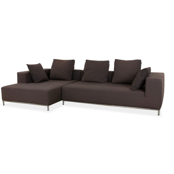 La Nuova Casa Granada Fabric Corner Sofa Brown Grey Sofa Couch
