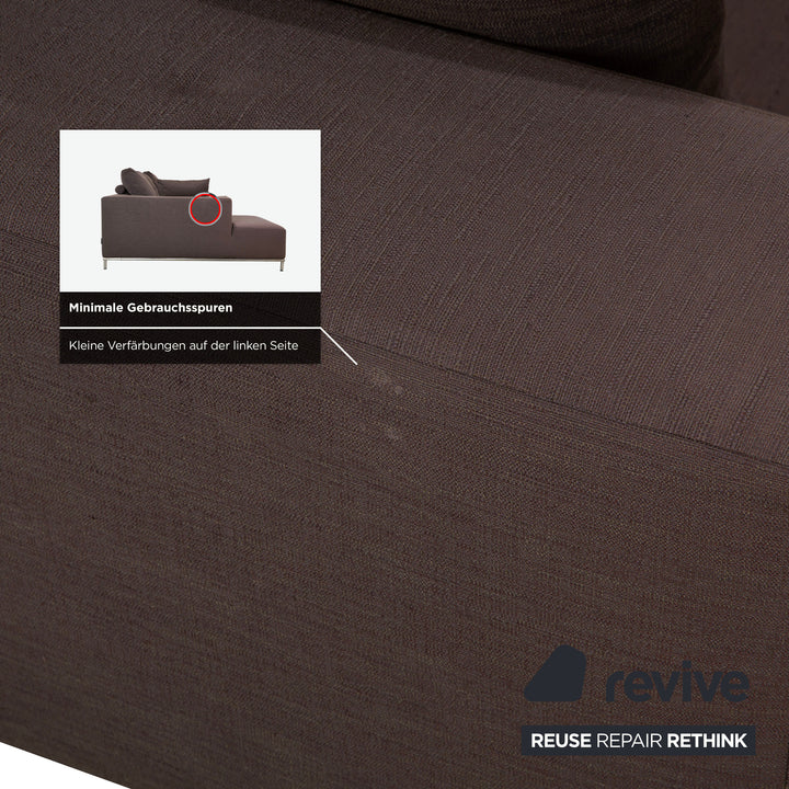 La Nuova Casa Granada Stoff Ecksofa Braun Grau Sofa Couch
