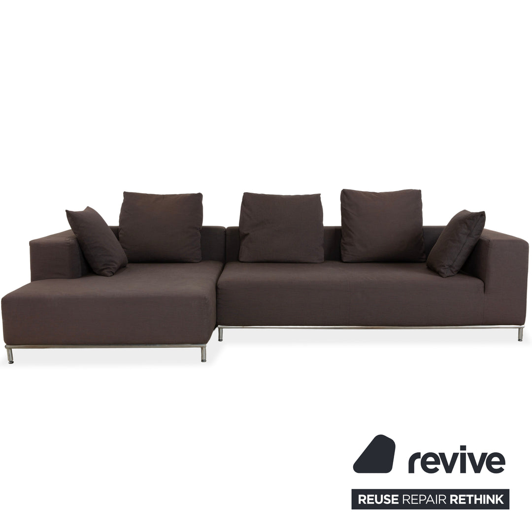La Nuova Casa Granada Fabric Corner Sofa Brown Grey Sofa Couch