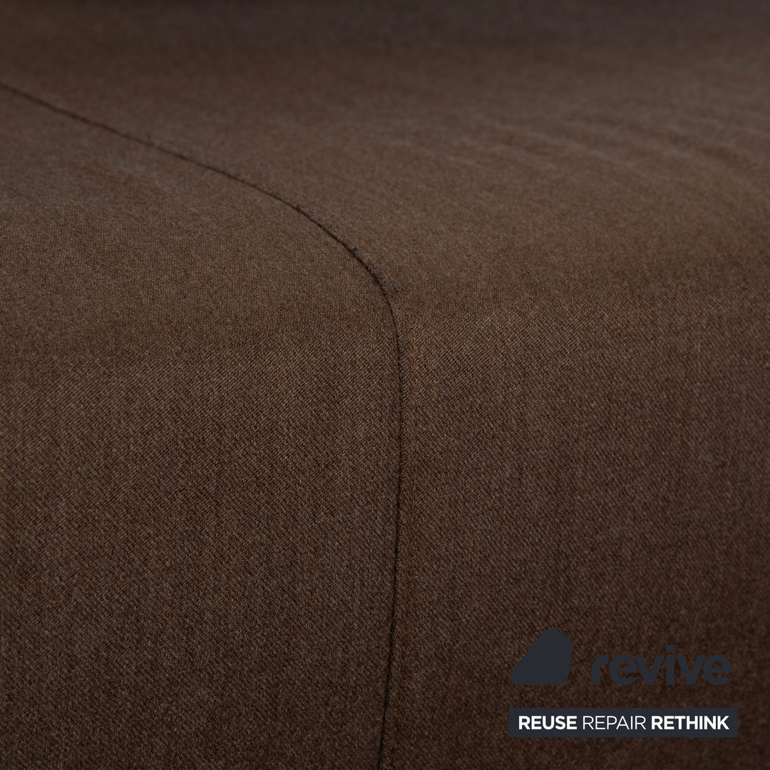 La Nuova Casa Granada Stoff Ecksofa Braun Grau Schlamm Sofa Couch