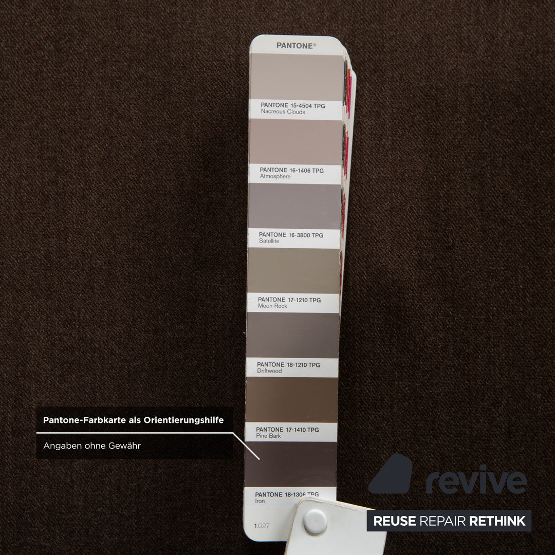 La Nuova Casa Granada Stoff Ecksofa Braun Grau Schlamm Sofa Couch