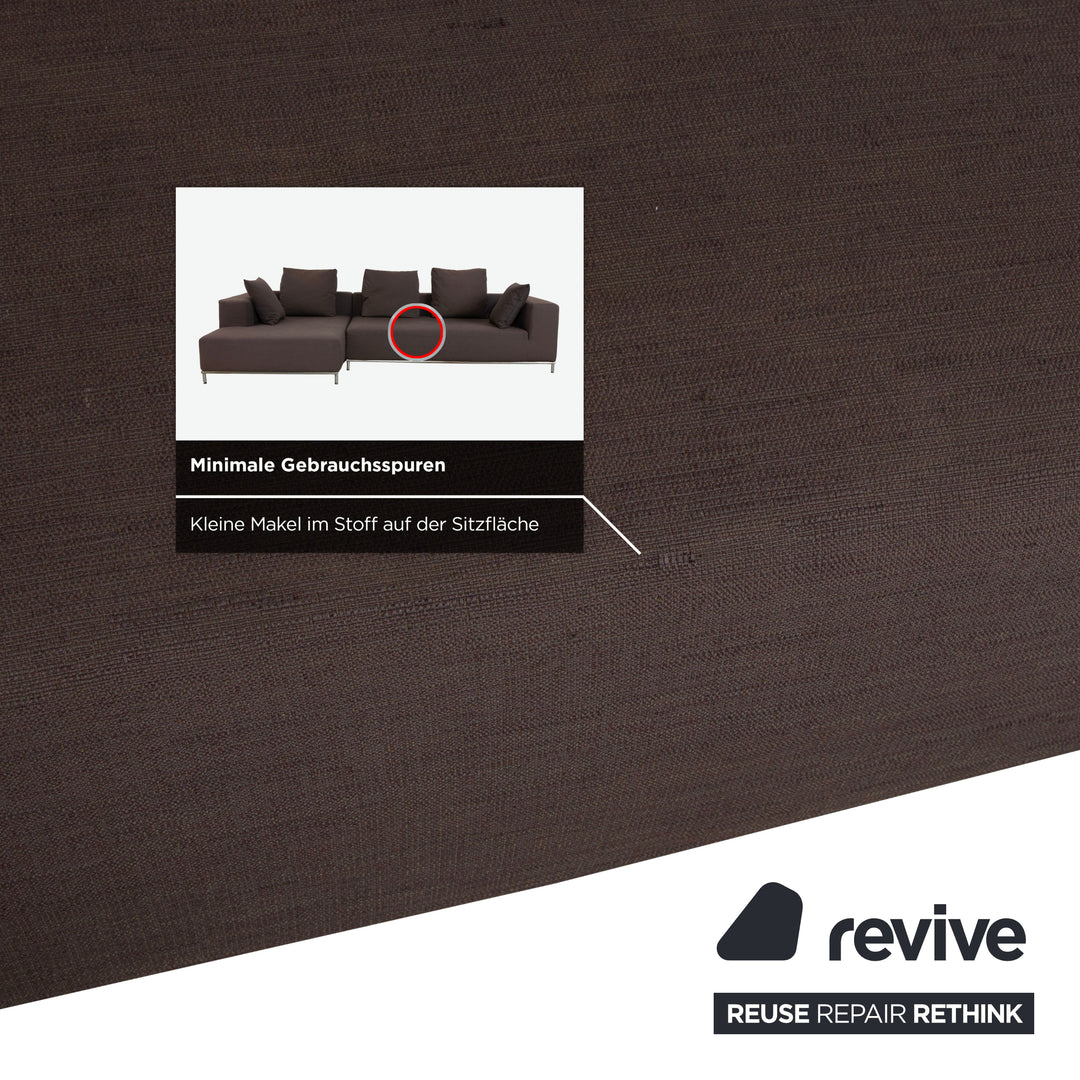 La Nuova Casa Granada Fabric Corner Sofa Brown Grey Sofa Couch