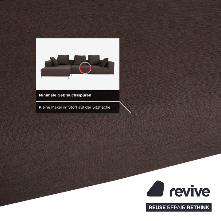 La Nuova Casa Granada Fabric Corner Sofa Brown Grey Sofa Couch