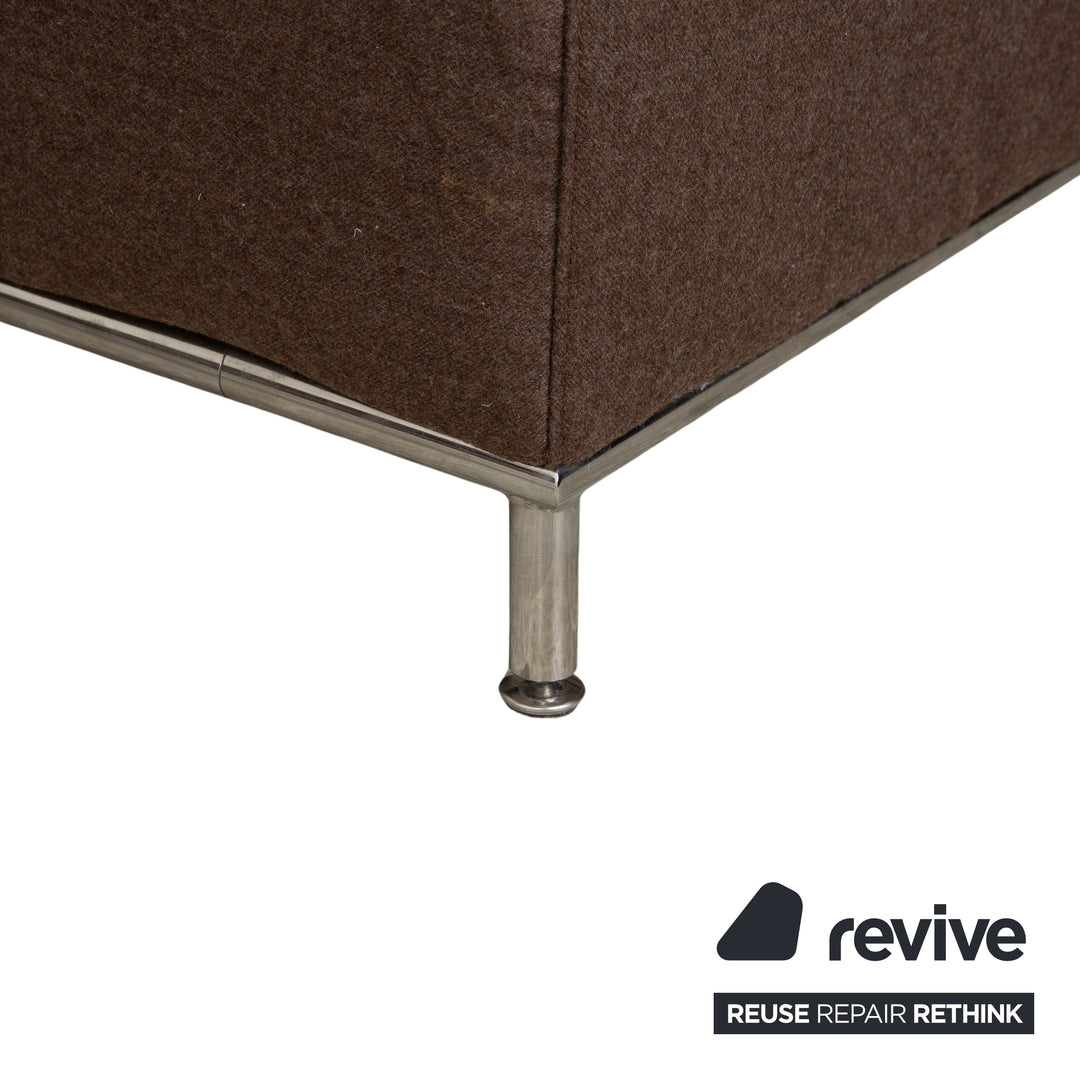 La Nuova Casa Granada Stoff Ecksofa Braun Grau Schlamm Sofa Couch