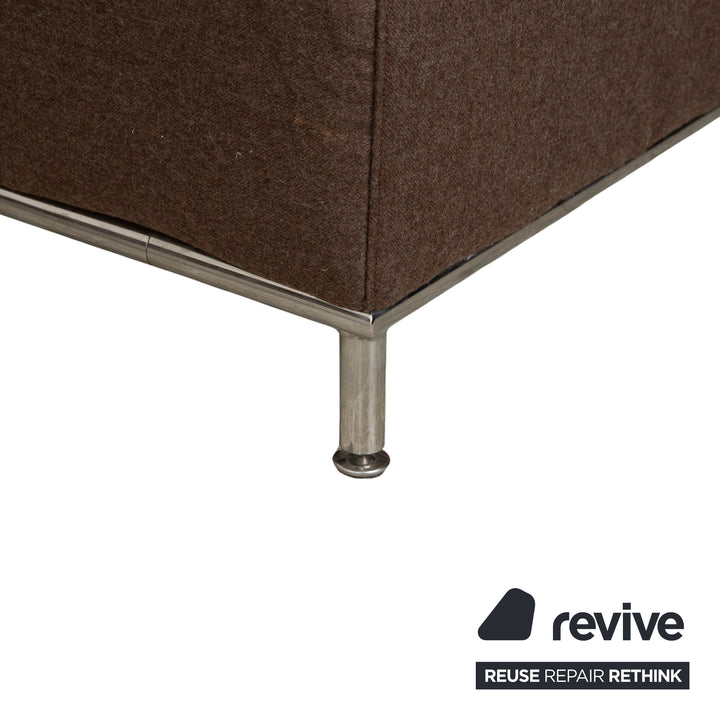 La Nuova Casa Granada Stoff Ecksofa Braun Grau Schlamm Sofa Couch