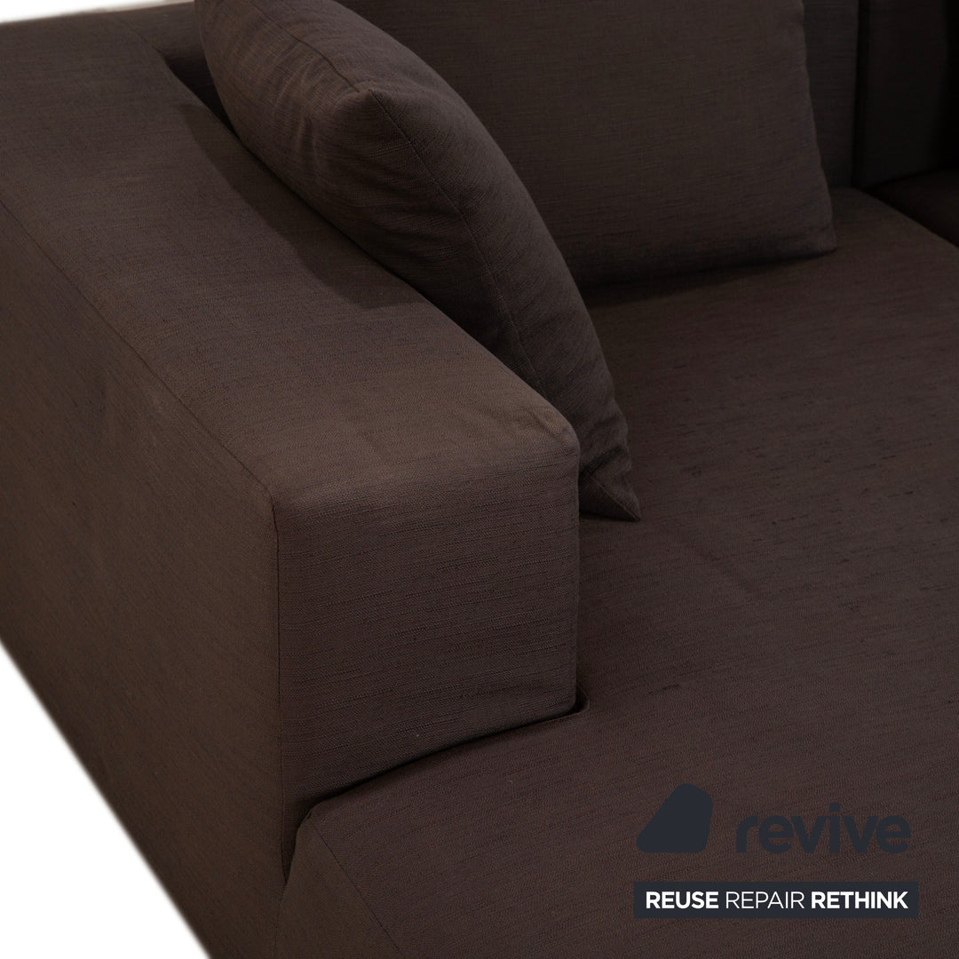 La Nuova Casa Granada Stoff Ecksofa Braun Grau Sofa Couch