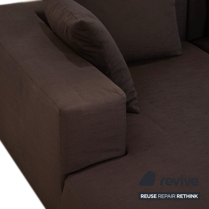 La Nuova Casa Granada Stoff Ecksofa Braun Grau Sofa Couch