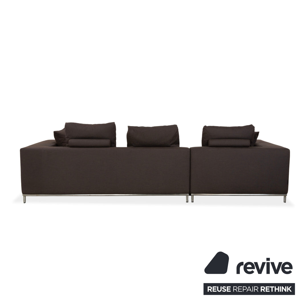La Nuova Casa Granada Stoff Ecksofa Braun Grau Sofa Couch