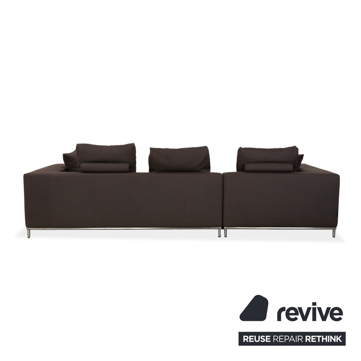 La Nuova Casa Granada Stoff Ecksofa Braun Grau Sofa Couch