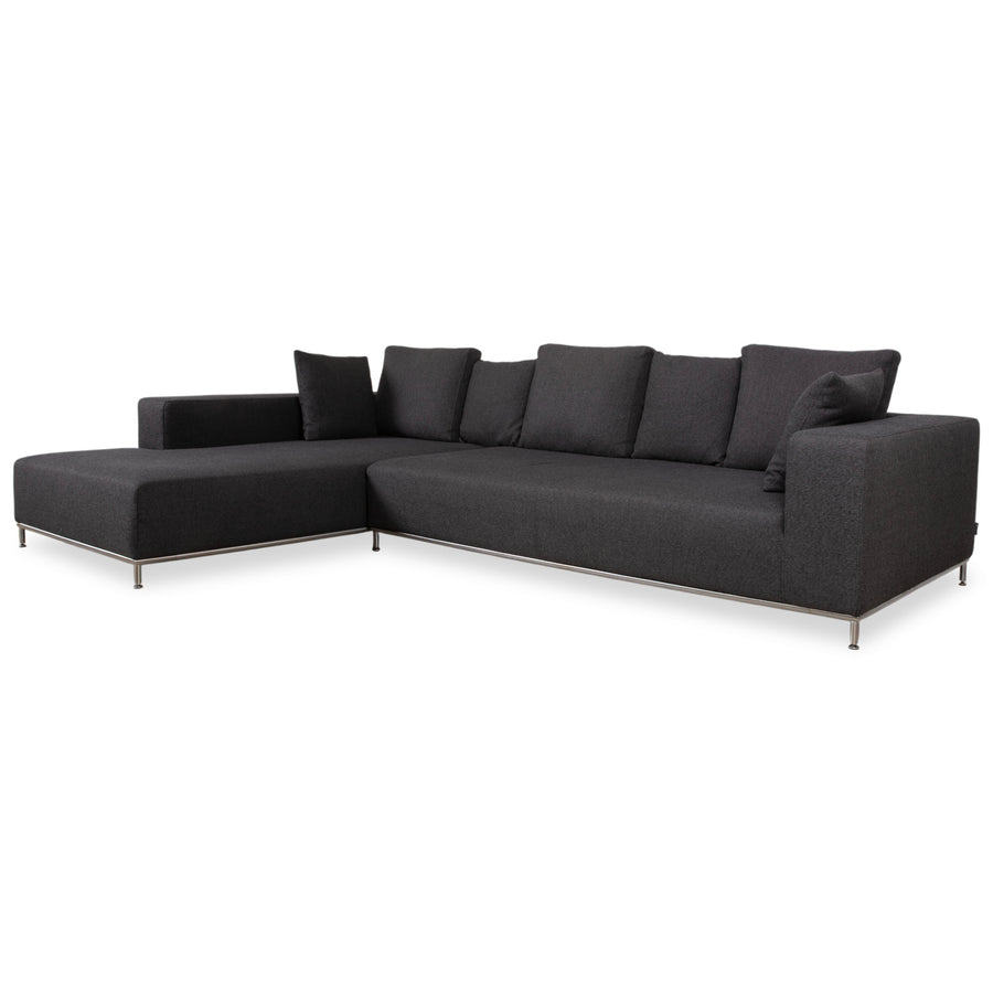 La Nuova Casa Granada Stoff Ecksofa Grau Anthrazit Sofa Couch
