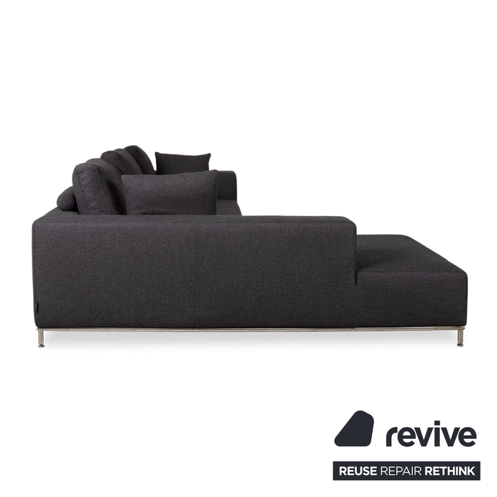 La Nuova Casa Granada Stoff Ecksofa Grau Anthrazit Sofa Couch