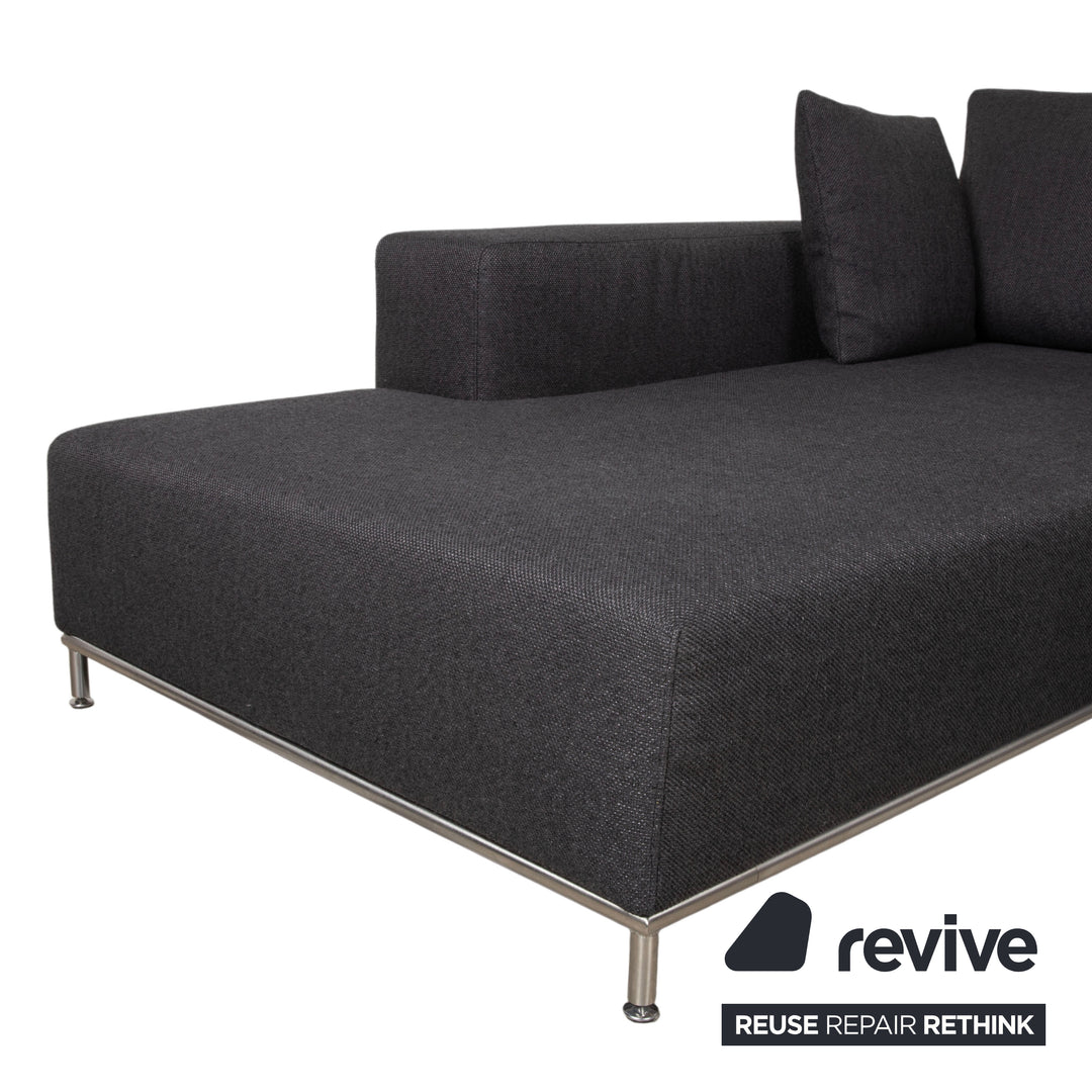 La Nuova Casa Granada Stoff Ecksofa Grau Anthrazit Sofa Couch