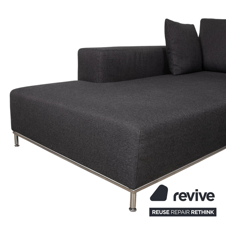 La Nuova Casa Granada Stoff Ecksofa Grau Anthrazit Sofa Couch