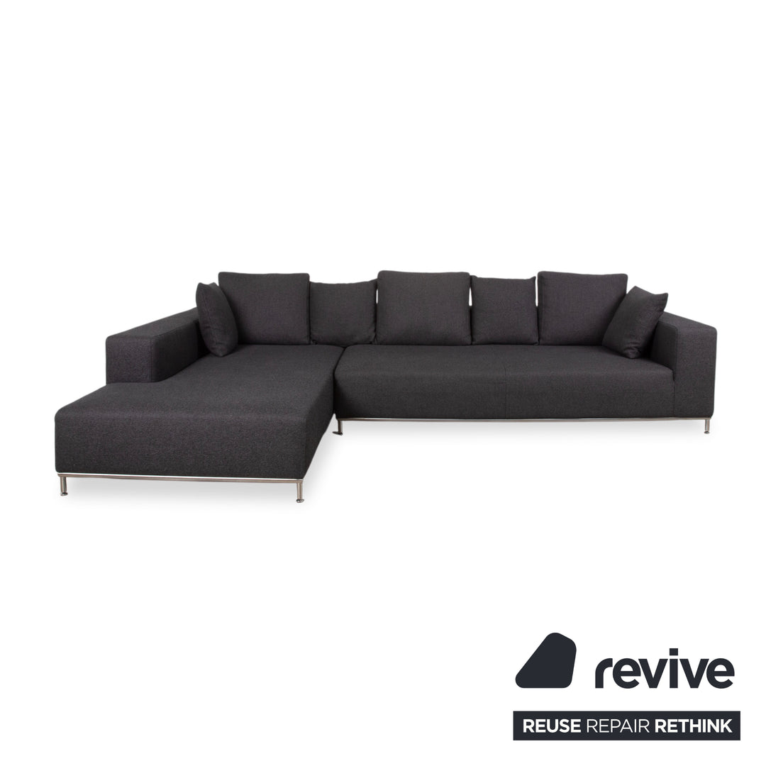 La Nuova Casa Granada Stoff Ecksofa Grau Anthrazit Sofa Couch
