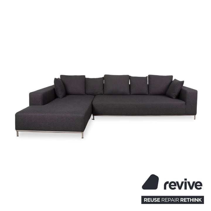 La Nuova Casa Granada Stoff Ecksofa Grau Anthrazit Sofa Couch