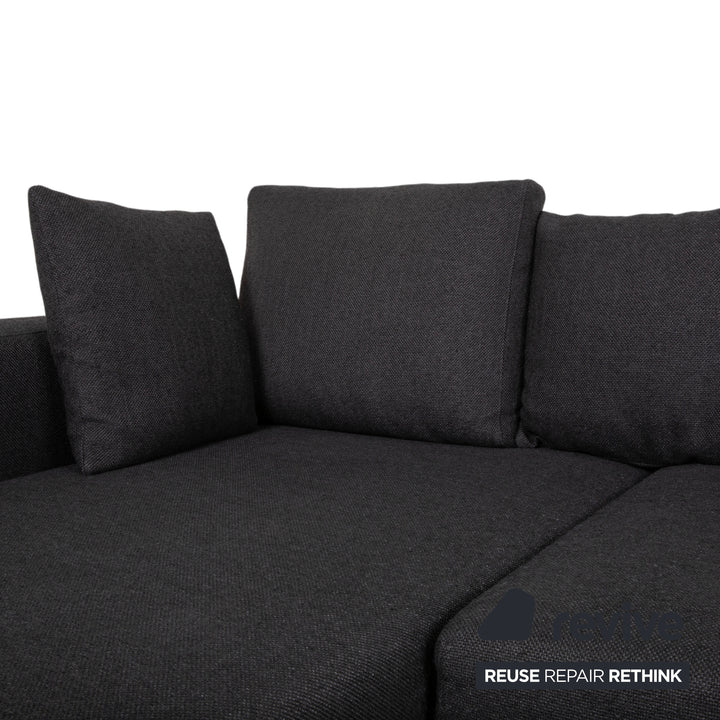 La Nuova Casa Granada Stoff Ecksofa Grau Anthrazit Sofa Couch