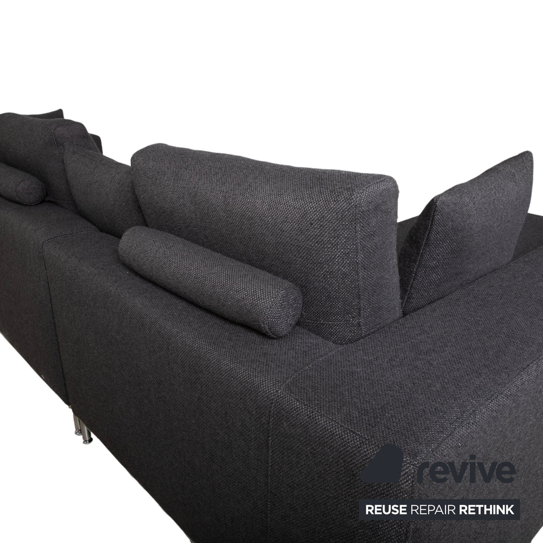 La Nuova Casa Granada Stoff Ecksofa Grau Anthrazit Sofa Couch