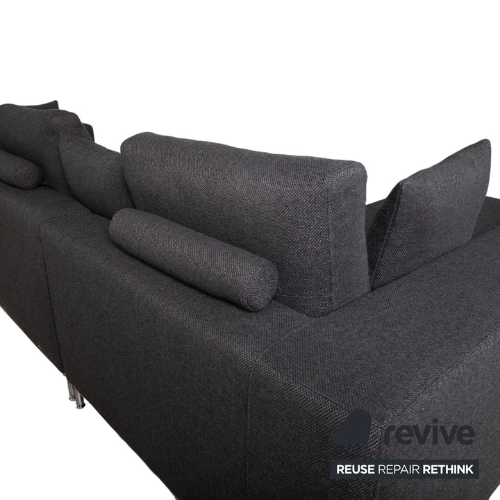 La Nuova Casa Granada Stoff Ecksofa Grau Anthrazit Sofa Couch