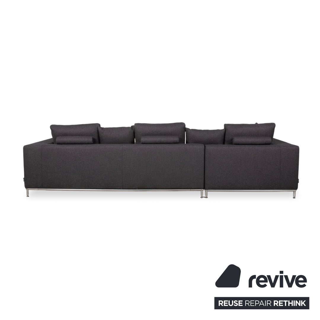La Nuova Casa Granada Stoff Ecksofa Grau Anthrazit Sofa Couch