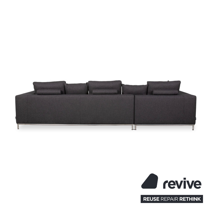 La Nuova Casa Granada Stoff Ecksofa Grau Anthrazit Sofa Couch