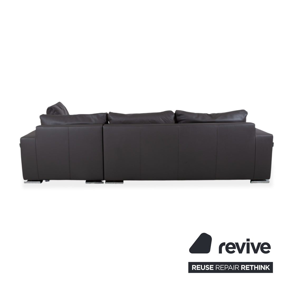La Nuova Casa Halma Leather Corner Sofa Black Sofa Couch