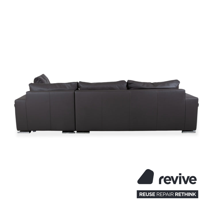 La Nuova Casa Halma Leather Corner Sofa Black Sofa Couch