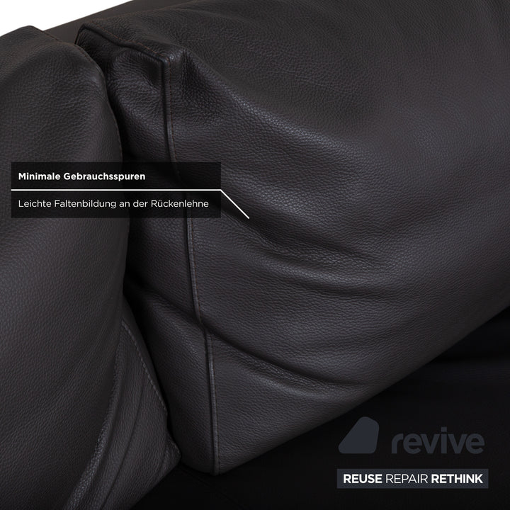 La nouvelle maison canapé d'angle en cuir Halma noir canapé sofa
