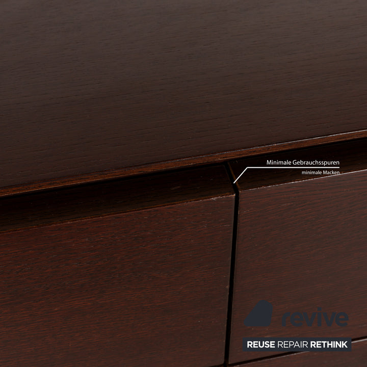La Nuova Casa Holz Sideboard Dunkelbraun Rot Lowboard Schubladen