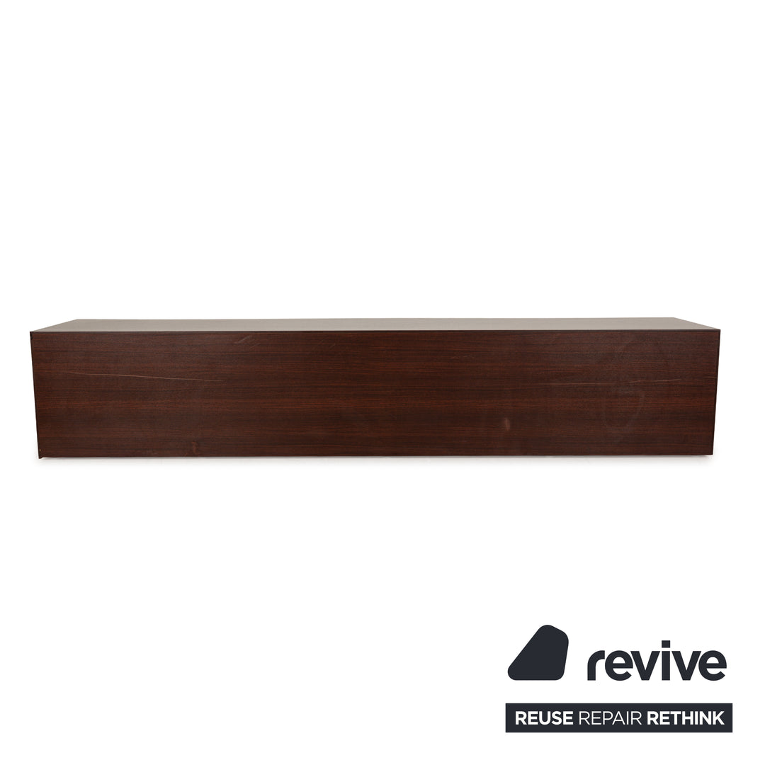 La Nuova Casa Holz Sideboard Dunkelbraun Rot Lowboard Schubladen