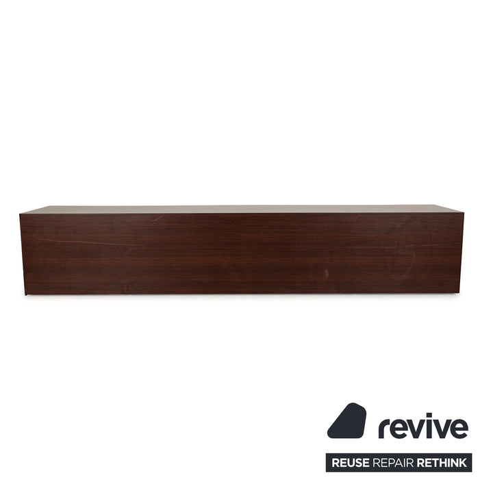La Nuova Casa Holz Sideboard Dunkelbraun Rot Lowboard Schubladen