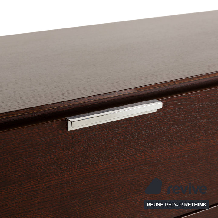 La Nuova Casa Holz Sideboard Dunkelbraun Rot Lowboard Schubladen