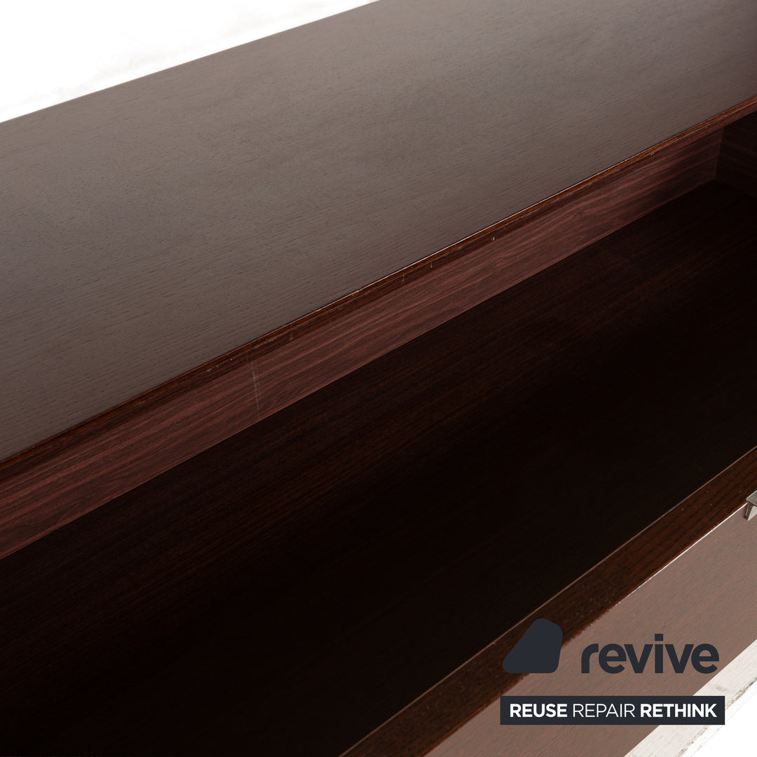 La Nuova Casa Holz Sideboard Dunkelbraun Rot Lowboard Schubladen