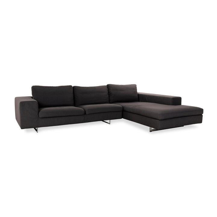 Who's Perfect LED Stoff Ecksofa Grau Sofa Couch La Nuova Casa