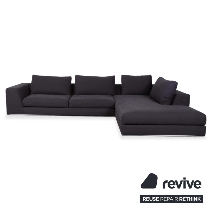 La Nuova Casa Liverpool Stoff Ecksofa Blau Grau Sofa Couch