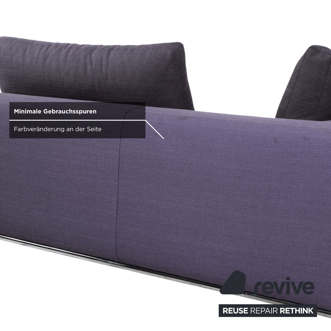 La Nuova Casa Liverpool Stoff Ecksofa Blau Grau Sofa Couch
