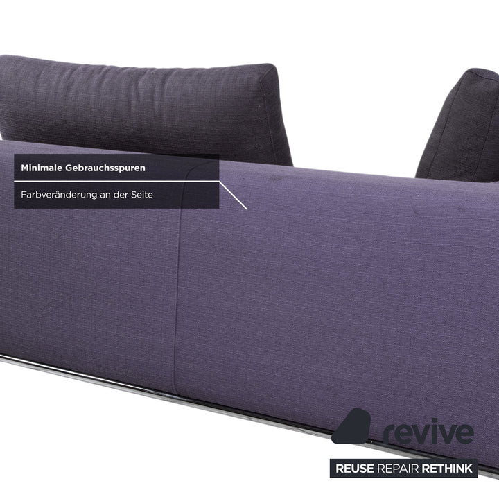 La Nuova Casa Liverpool Stoff Ecksofa Blau Grau Sofa Couch