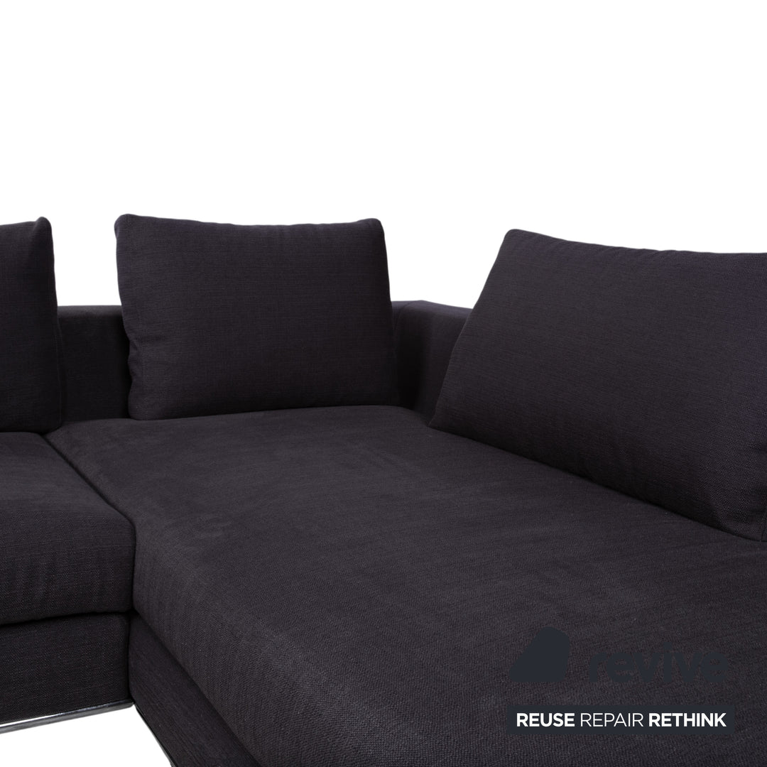 La Nuova Casa Liverpool Stoff Ecksofa Blau Grau Sofa Couch