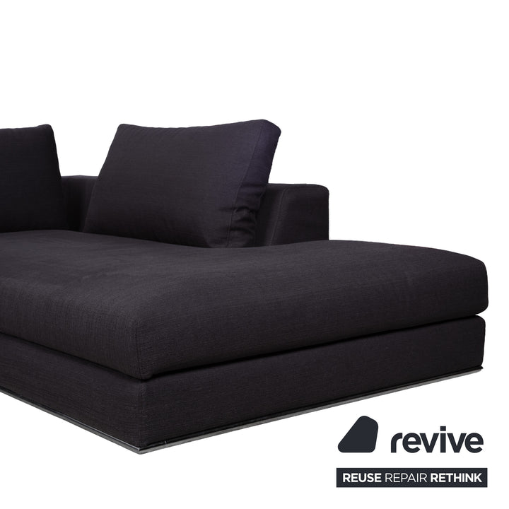 La Nuova Casa Liverpool Stoff Ecksofa Blau Grau Sofa Couch