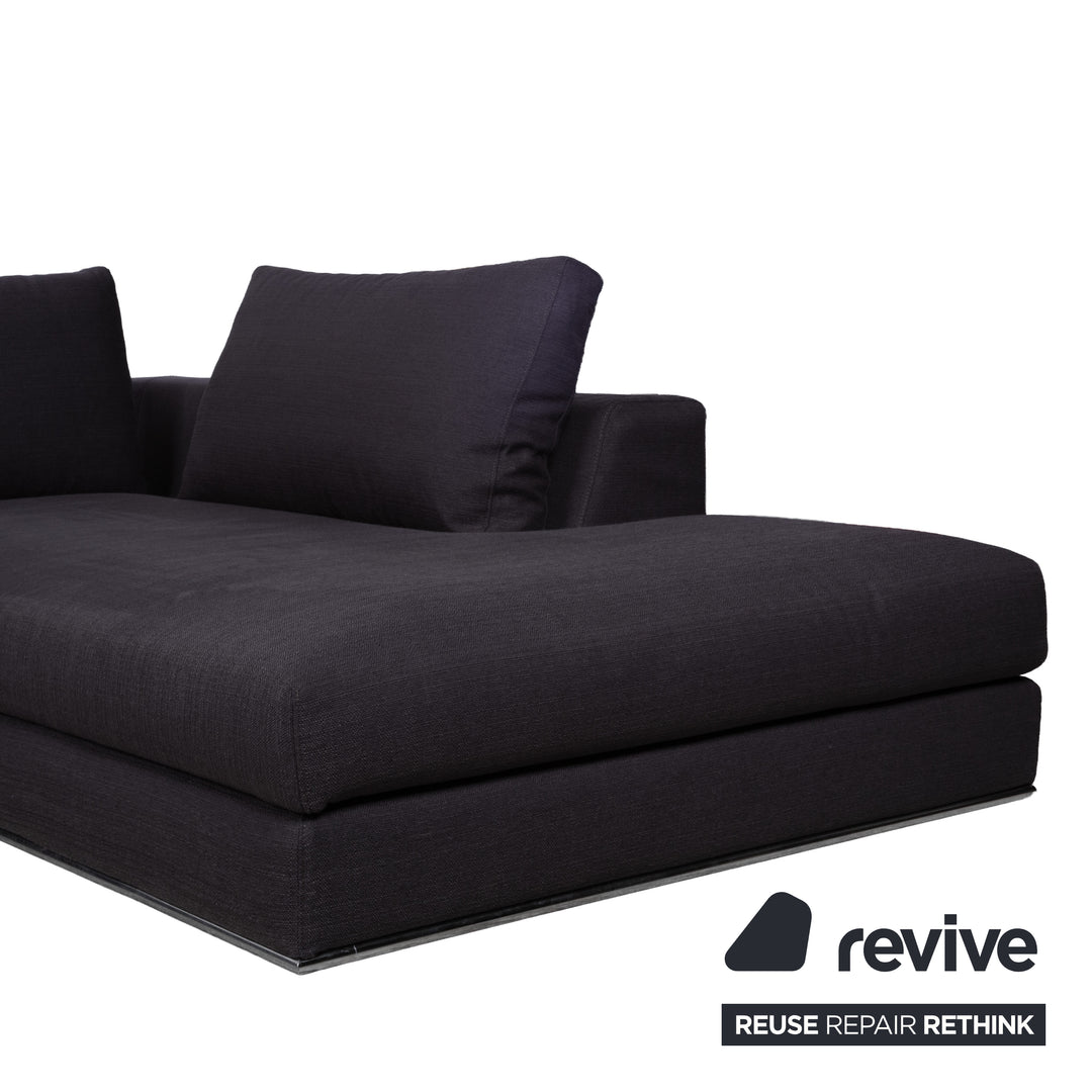 La Nuova Casa Liverpool Stoff Ecksofa Blau Grau Sofa Couch