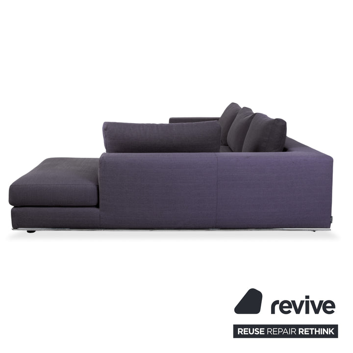 La Nuova Casa Liverpool Stoff Ecksofa Blau Grau Sofa Couch