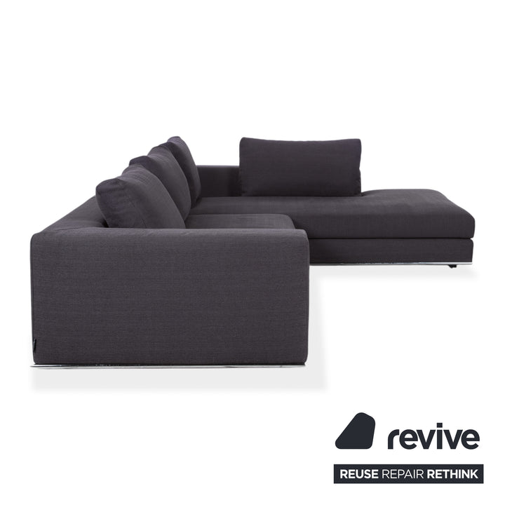 La Nuova Casa Liverpool Stoff Ecksofa Blau Grau Sofa Couch