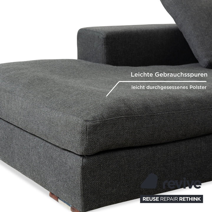 La Nuova Casa Liverpool Fabric Corner Sofa Grey Recamiere left Sofa Couch