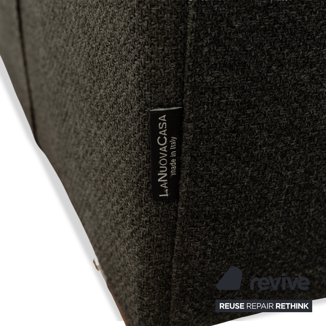 Canapé d'angle en tissu Liverpool de La Nuova Casa Gris Canapé gauche Recamiere