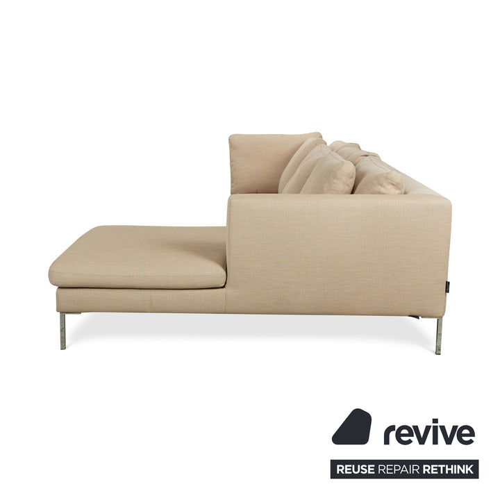 La Nuova Casa Luca Stoff Ecksofa Beige Recamiere Rechts Sofa Couch