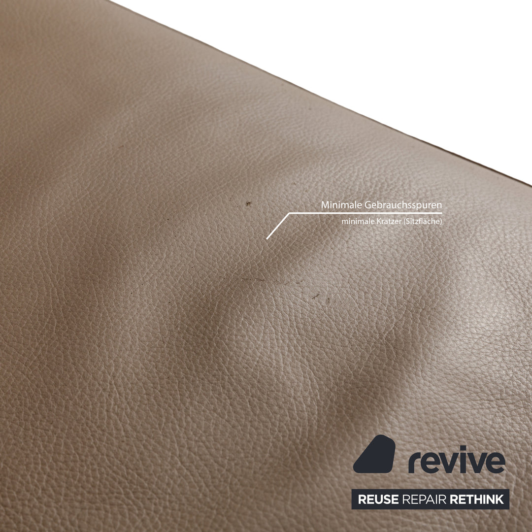 La Nuova Casa NOMAD Leather Corner Sofa Beige Recamiere Left Sofa Couch manual function