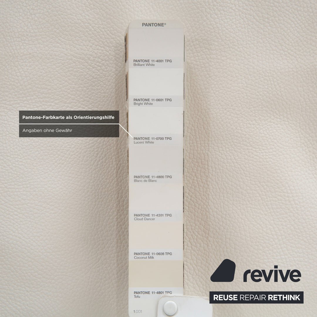 La Nuova Casa Philadelphia Leder Ecksofa Weiß Sofa Couch manuelle Funktion