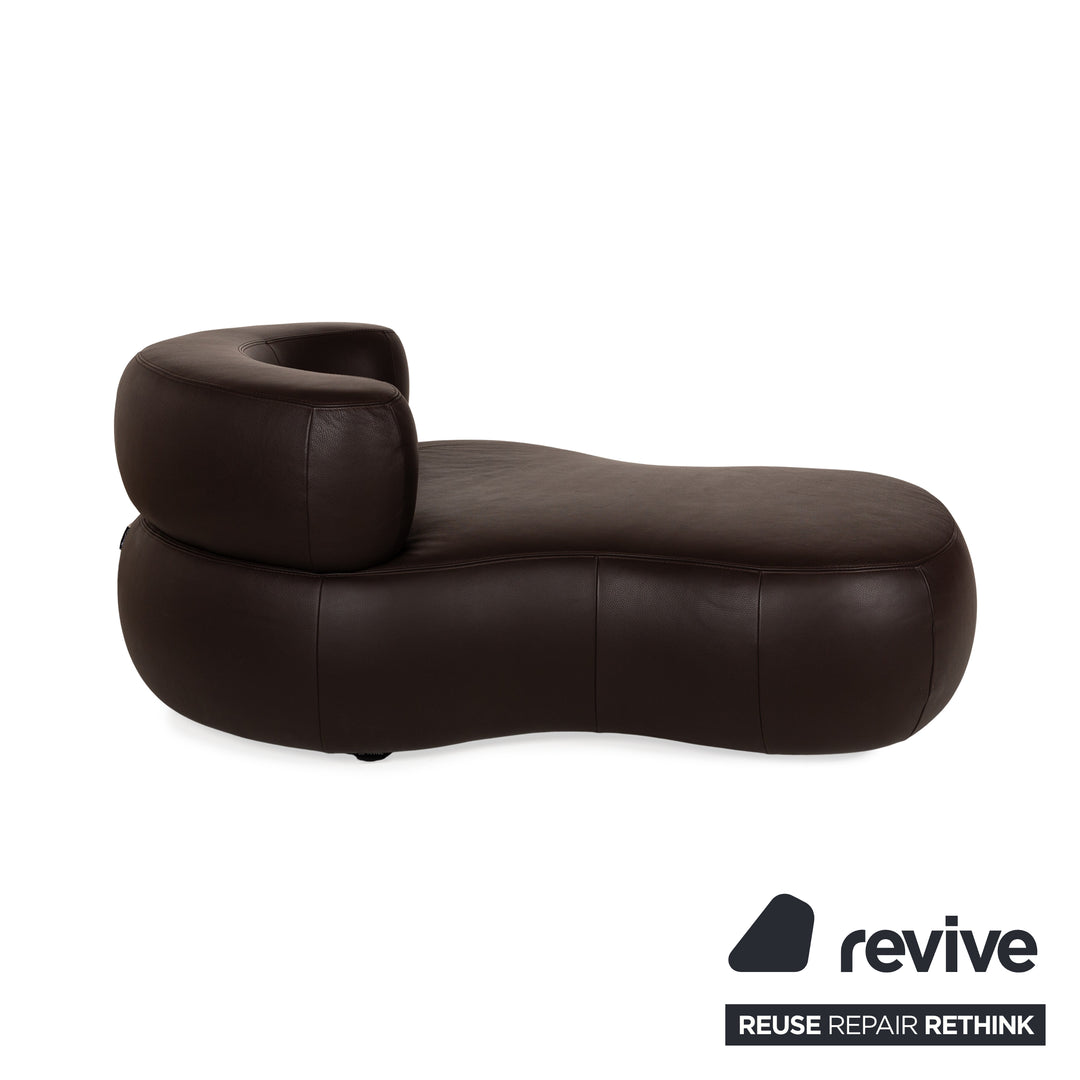 La Nuova Casa States Leather Set Brown Lounge Stool